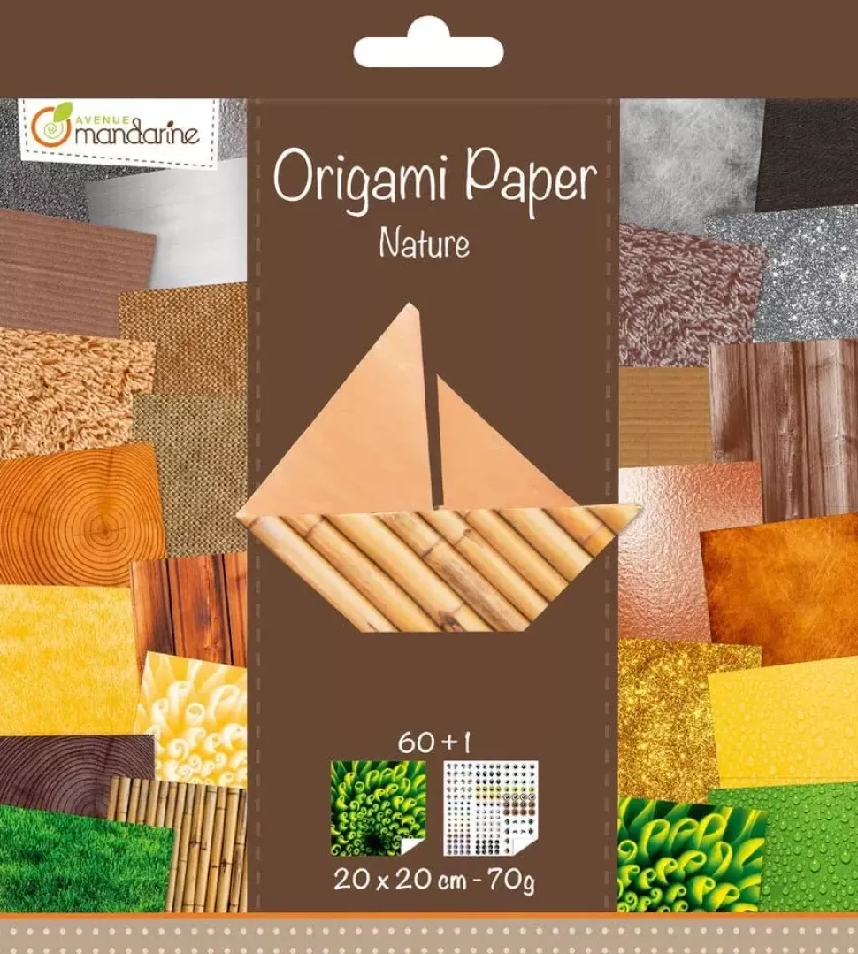Kit de Papel para Origami Nature Avenue Mandarine