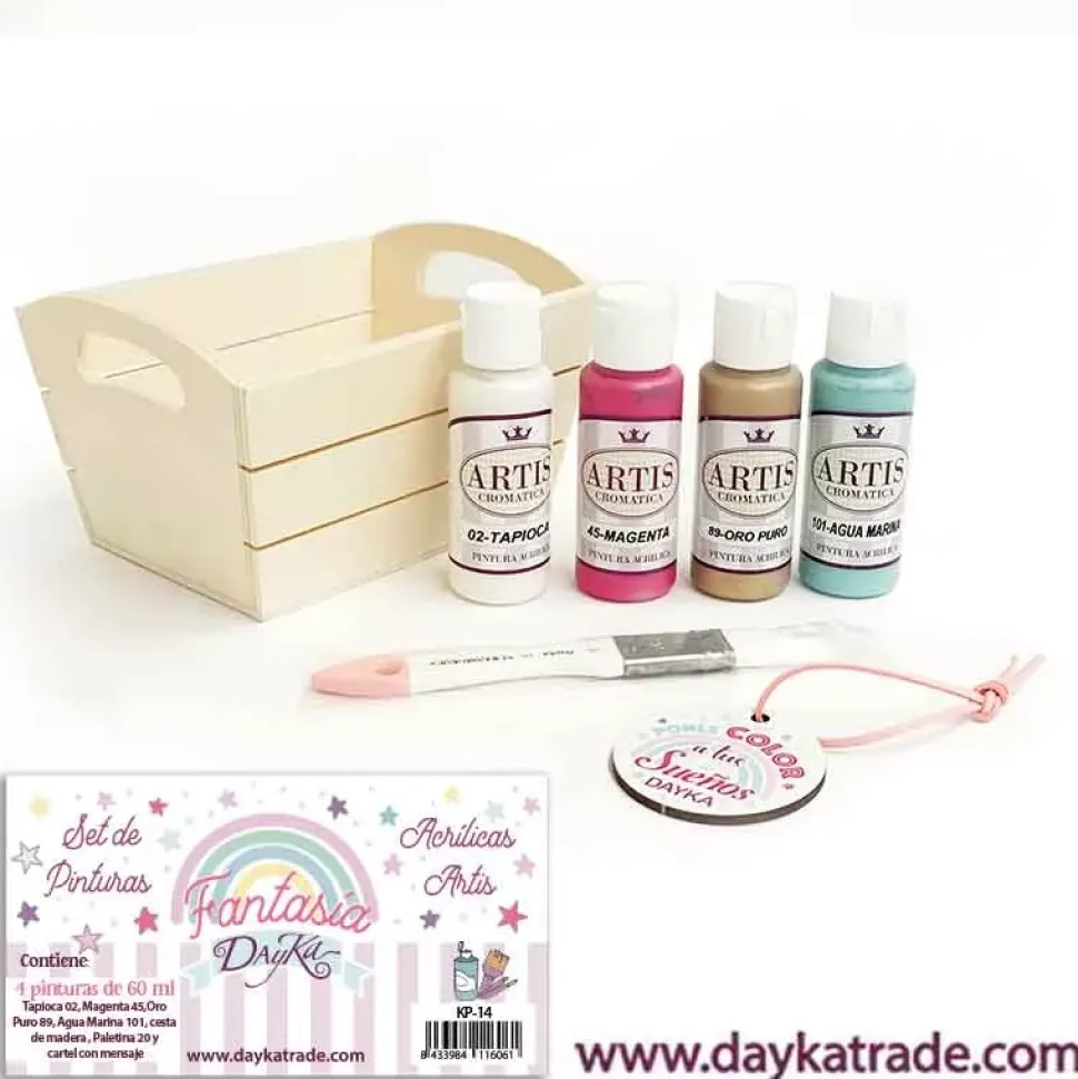 Kit de Pinturas Acrílicas Fantasía Artis Dayka