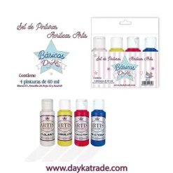 Kit de Pinturas Acrílicas Básicas Artis Dayka