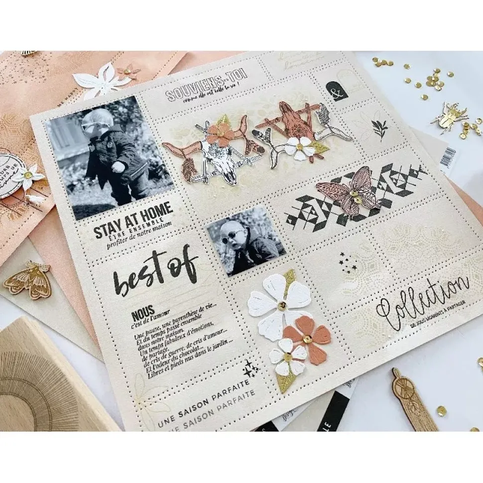 Kit de Plantillas Patrones My Storyboard Florilèges Design 30x30cm