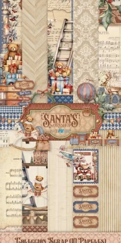 Kit de scrapbooking Santa's Workshop PapersForYou 15x30cm