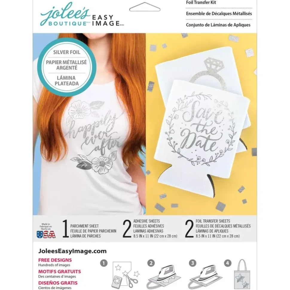 Kit De Transferibles Para Telas Silver Foil Jolee S Boutique
