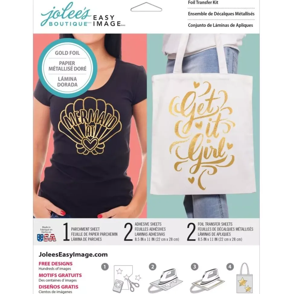 Kit De Transferibles Para Telas Gold Foil Jolee S Boutique