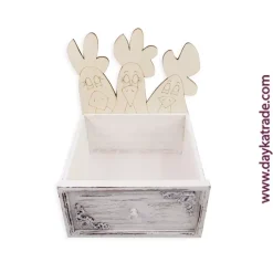 Kit DIY Cajón Blanco y Silueta de Gallinas Dayka