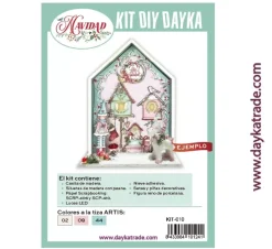Kit DIY Casa de madera con luces Led Dayka