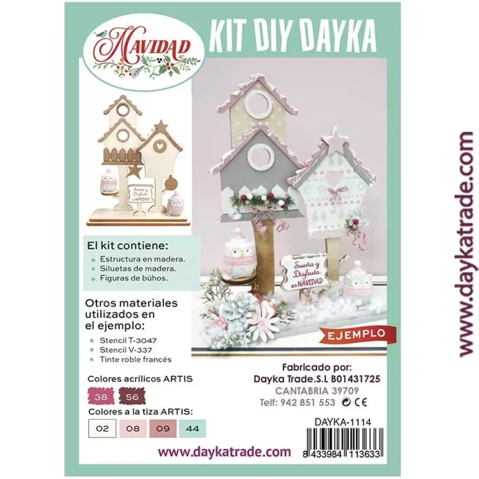 Kit DIY Casita Búhos de Navidad Dayka