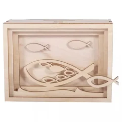 Kit Hucha de Madera 3D Peces Rayher