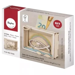 Kit Hucha de Madera 3D Peces Rayher