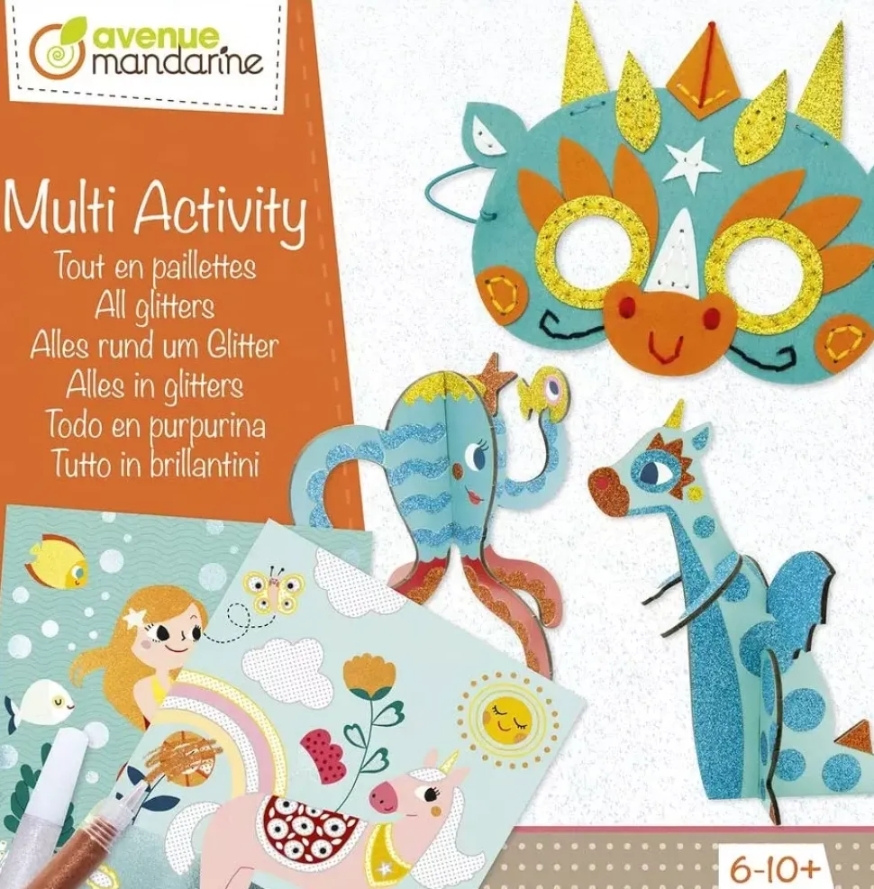 Kit Multi Actividad Todo en Purpurina Avenue Mandarine Décopatch