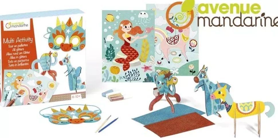 Kit Multi Actividad Todo en Purpurina Avenue Mandarine Décopatch