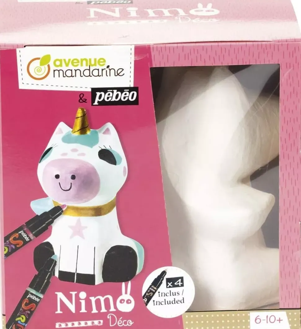 Kit Papel Maché Michele the Unicorn + 4 Rotuladores Avenue Mandarine