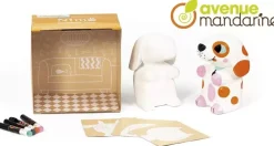 Kit Papel Maché Nelson the Dog + 4 Rotuladores Avenue Mandarine