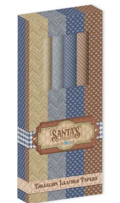 Kit Papeles Leather Santa's Workshop PapersForYou 32,5x30cm