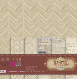 Kit papeles vellum Santa's Workshop PapersForYou 30x30cm