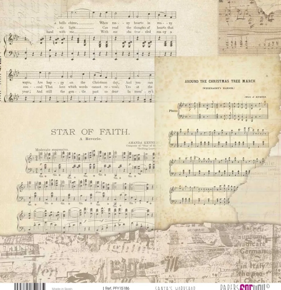 Kit papeles vellum Santa's Workshop PapersForYou 30x30cm