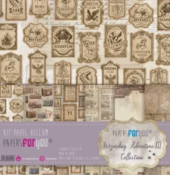 Kit papeles vellum Wizarding Adventure III PapersForYou 30x31cm
