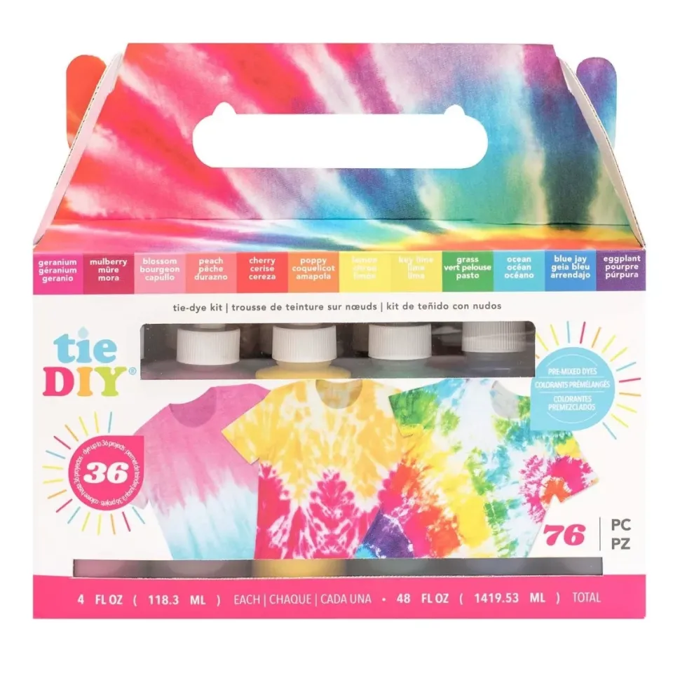 Kit para Tie Dye American Crafts 76pc