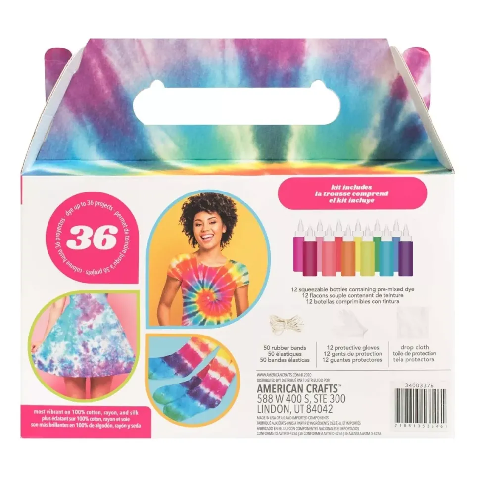 Kit para Tie Dye American Crafts 76pc