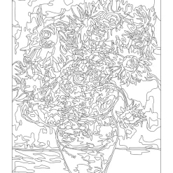 Kit Pinta por números Girasoles de Van Gogh Arenart