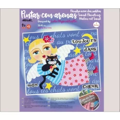 Kit Pintar con Arenas de Colores Toujours Dans Mon Coeur Arenart 38x46cm