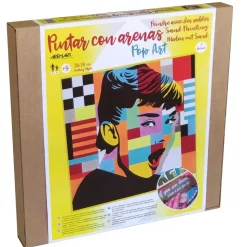 Kit Pintar con Arenas de Colores Audrey Pop Art Arenart 38x38cm