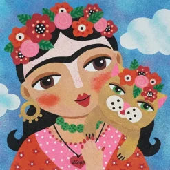 Kit Pintar con Arenas de Colores Frida Kahlo Flores Arenart 38x38cm