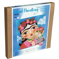 Kit Pintar con Arenas de Colores Frida Kahlo Flores Arenart 38x38cm