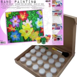 Kit Pintar con Arenas de Colores Flores Arenart 38x46cm