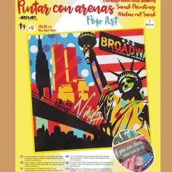 Kit Pintar con Arenas de Colores Nueva York Pop Art Arenart 38x38cm