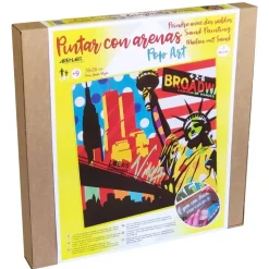Kit Pintar con Arenas de Colores Nueva York Pop Art Arenart 38x38cm