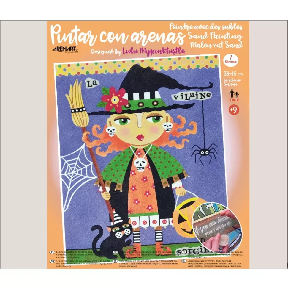 Kit Pintar con Arenas de Colores La Vilaine Sorciere Arenart 38x46cm