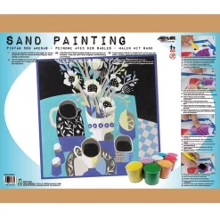 Kit Pintar con Arenas de Colores Bodegón Naif Azul Arenart 38x38cm