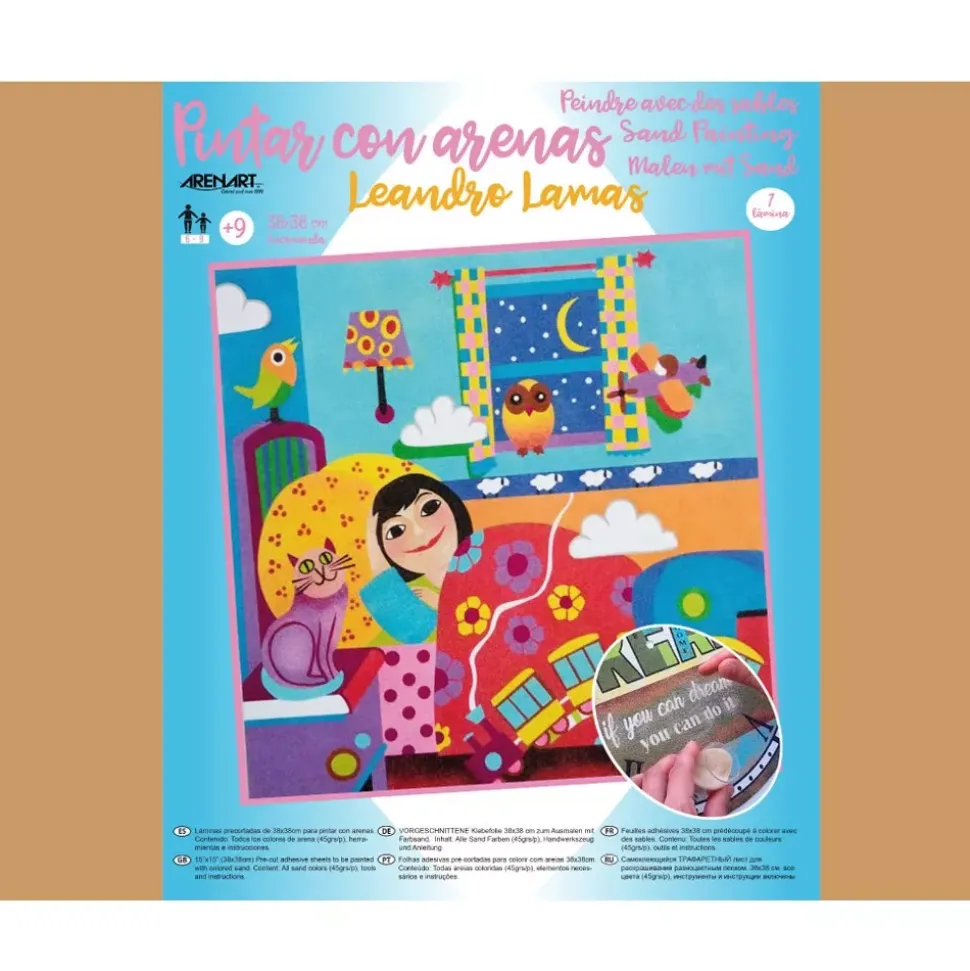 Kit Pintar con Arenas de Colores Encomenda Arenart 38x38cm