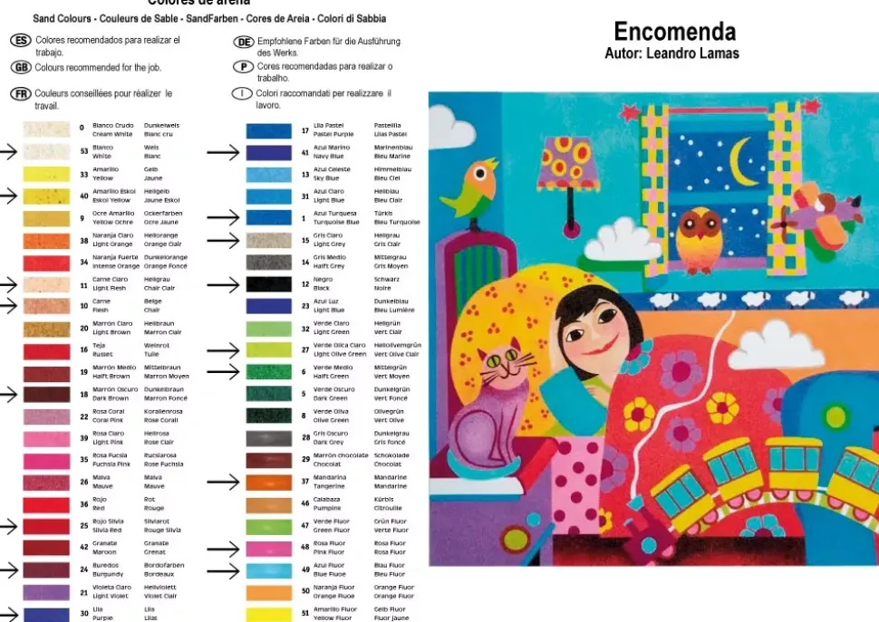 Kit Pintar con Arenas de Colores Encomenda Arenart 38x38cm