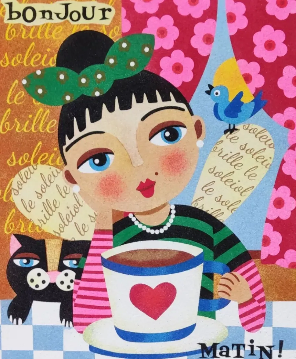 Kit Pintar con Arenas de Colores Bonjour Matin Arenart 38x46cm