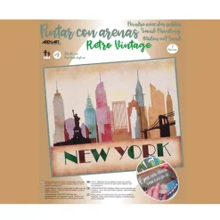 Kit Pintar con Arenas de Colores Nueva York Skyline Arenart 38x46cm