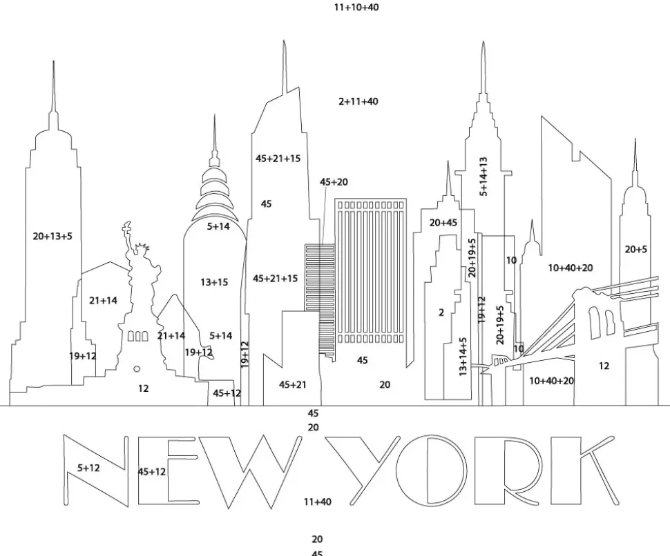 Kit Pintar con Arenas de Colores Nueva York Skyline Arenart 38x46cm