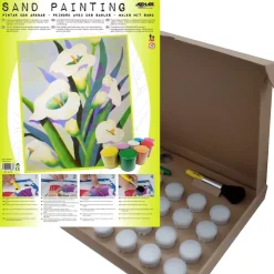 Kit Pintar con Arenas de Colores Lirios Arenart 38x46cm