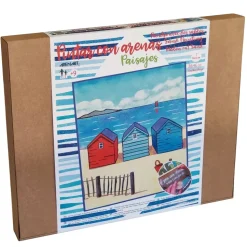 Kit Pintar con Arenas de Colores Casitas Playa Arenart 38x46cm