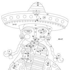 Kit Pintar con Arenas de Colores Frida Kahlo Sombrero Mexicano Arenart 38x38cm