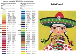 Kit Pintar con Arenas de Colores Frida Kahlo Sombrero Mexicano Arenart 38x38cm