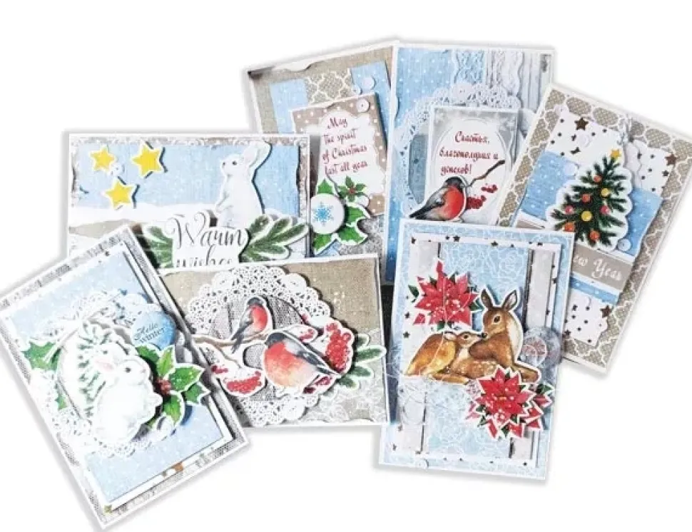 Kit Tarjetas Navideñas Christmas Greetings Fabrika Decoru