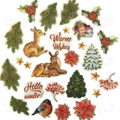 Kit Tarjetas Navideñas Our Warm Christmas 2 Fabrika Decoru