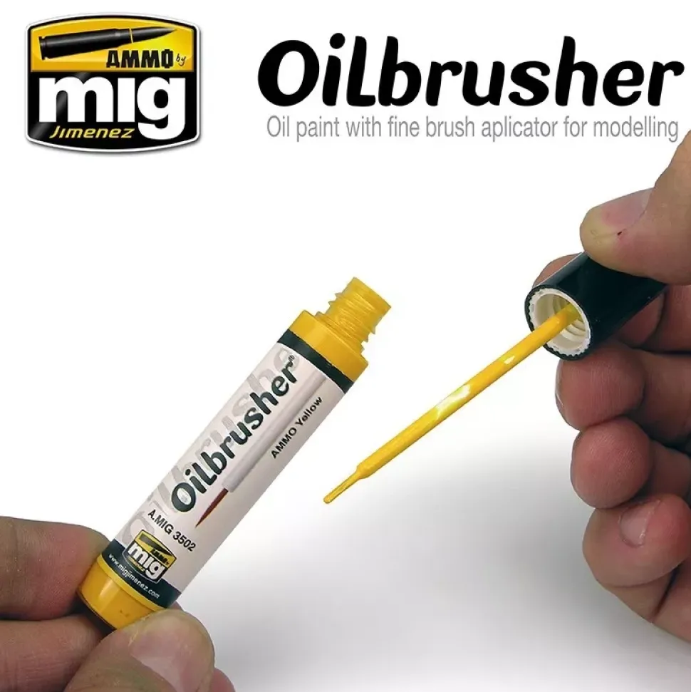Óleo con pincel aplicador OilBrusher Ammo 10ml