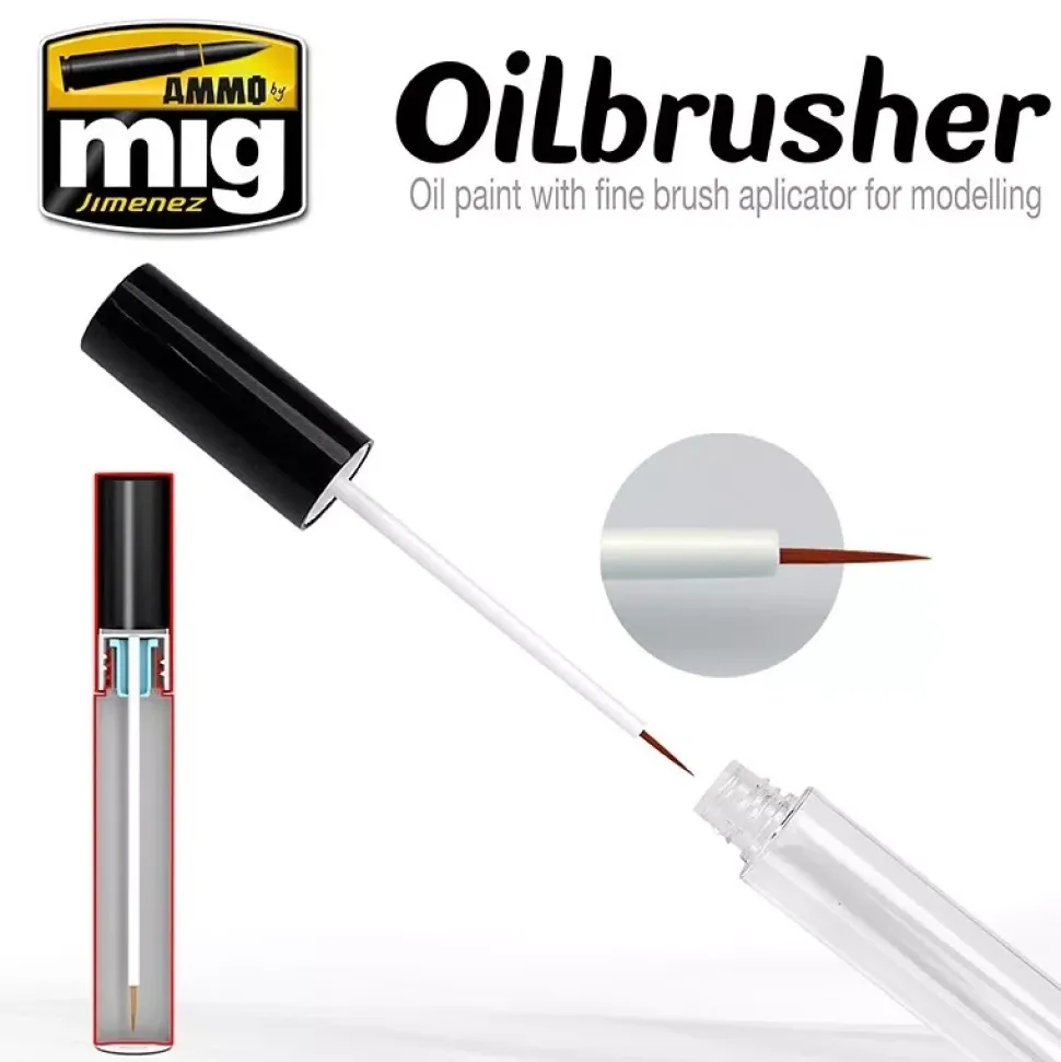 Óleo con pincel aplicador OilBrusher Ammo 10ml