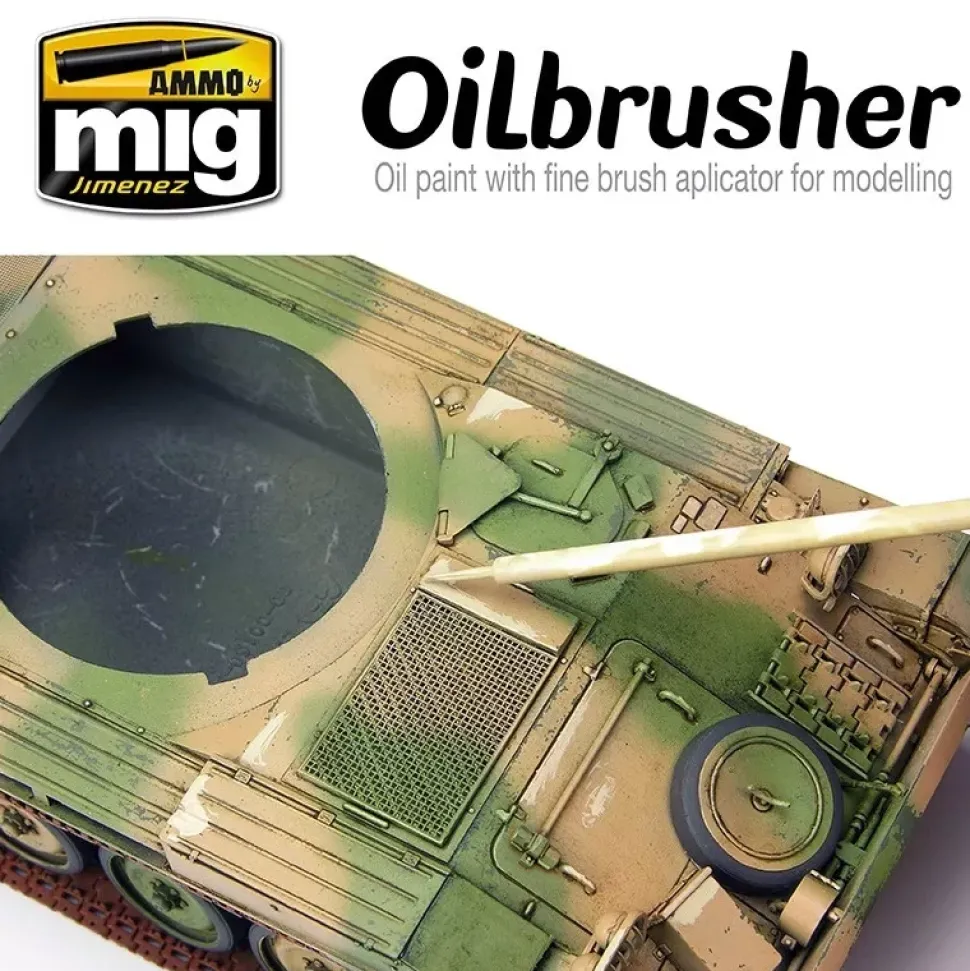 Óleo con pincel aplicador OilBrusher Ammo 10ml