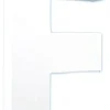 Letra F de cartón endurecido blanco