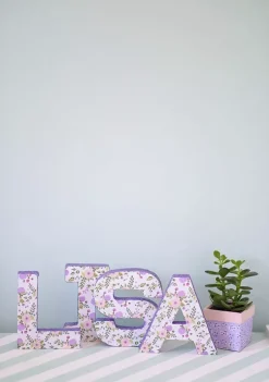 Letra F de cartón endurecido blanco