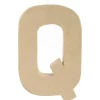 Letra Q de cartón endurecido