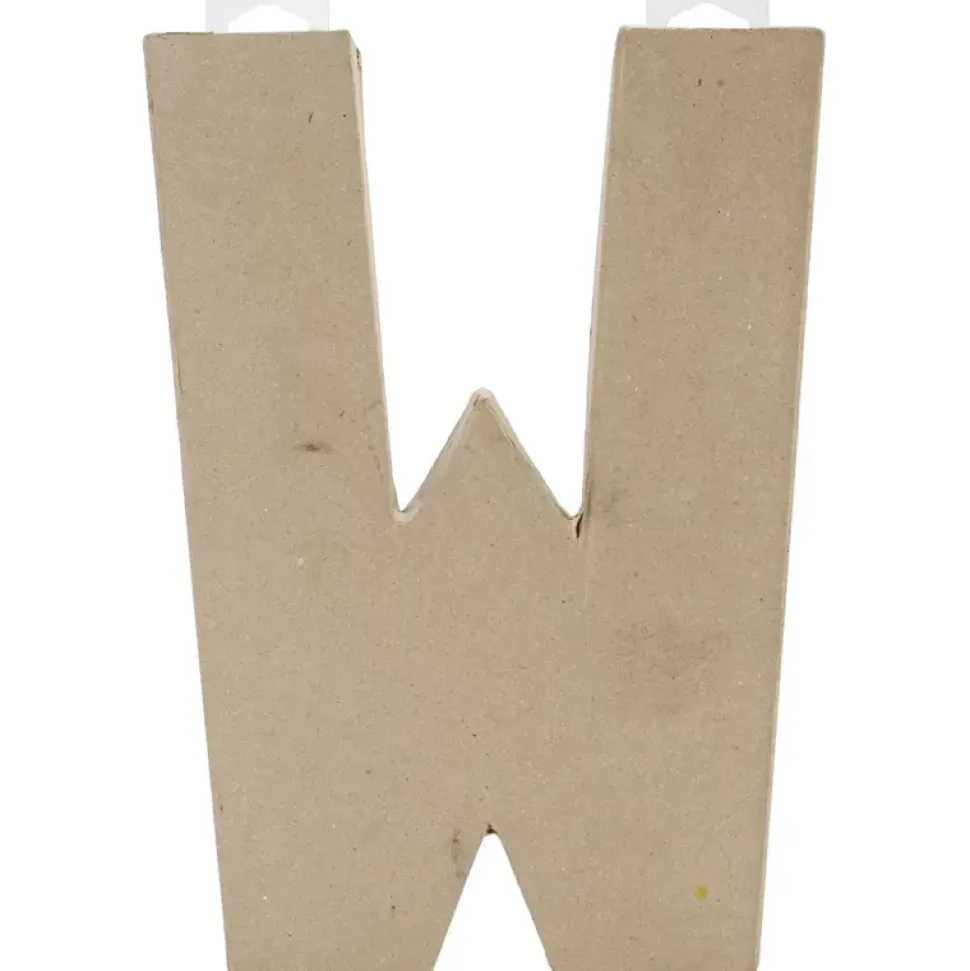 Letra W de cartón endurecido